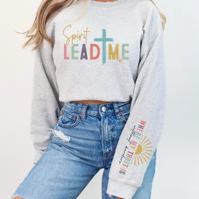 Rmn Wholesale Spirit Lead Me Sweatshirt In Multi In Gray