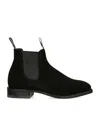 R.m.williams Comfort Craftsman Suede Chelsea Boots In Black