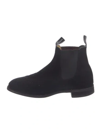 Pre-owned R.m.williams Suede Chelsea Boots In Black