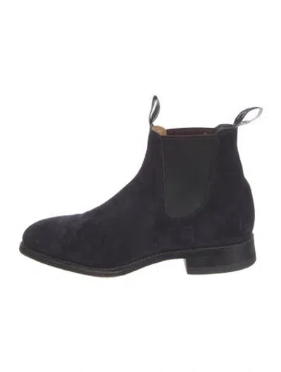 Pre-owned R.m.williams Suede Chelsea Boots In Blue