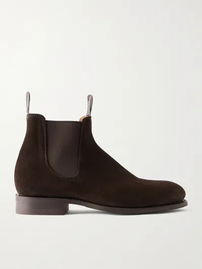 R.m.williams Turnout Suede Chelsea Boots In Brown