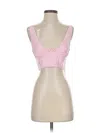 Rnwy Tank Top Pink Sweetheart Neckline Tops In Pink