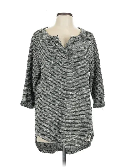 Pre-owned Ro & De 3/4 Sleeve Blouse In Gray