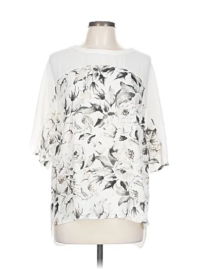 Pre-owned Ro & De 3/4 Sleeve Blouse In White