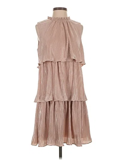 Pre-owned Ro & De Cocktail Dress In Tan