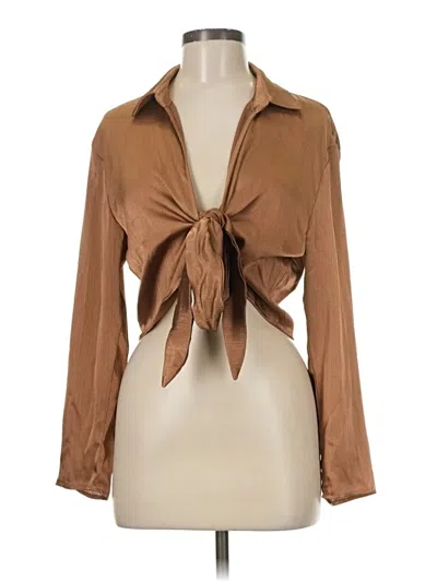Pre-owned Ro & De Long Sleeve Blouse In Brown