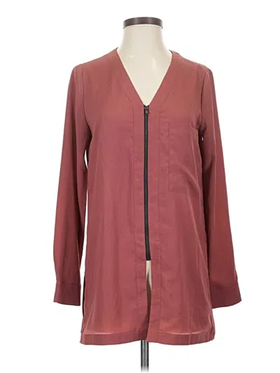 Pre-owned Ro & De Long Sleeve Blouse In Burgundy