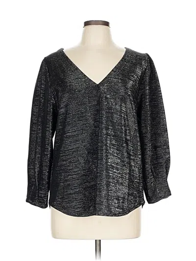 Pre-owned Ro & De Long Sleeve Blouse In Silver