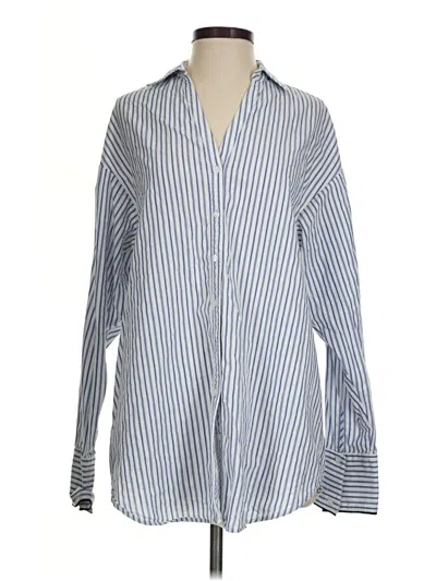 Pre-owned Ro & De Long Sleeve Button Down Shirt In Blue