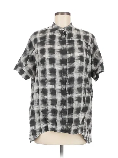 Pre-owned Ro & De Short Sleeve Blouse In Gray