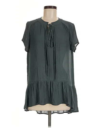 Pre-owned Ro & De Short Sleeve Blouse In Gray