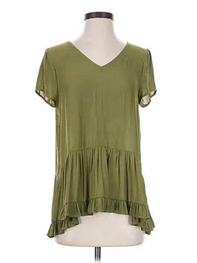 Pre-owned Ro & De Short Sleeve Blouse In Green
