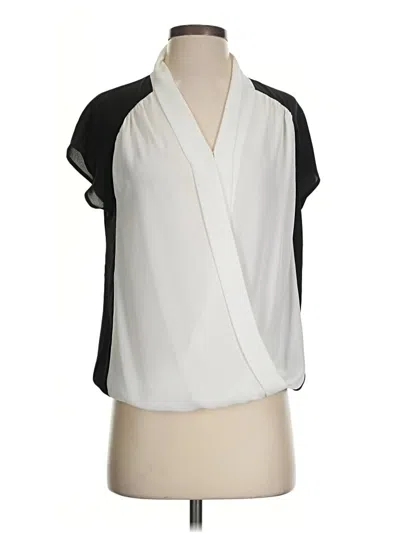 Pre-owned Ro & De Short Sleeve Blouse In Ivory