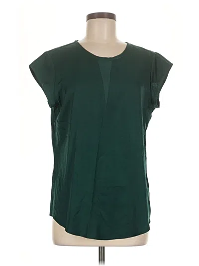 Pre-owned Ro & De Short Sleeve Top Green Scoop Neck Tops