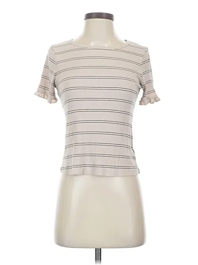 Pre-owned Ro & De Short Sleeve Turtleneck In Ivory