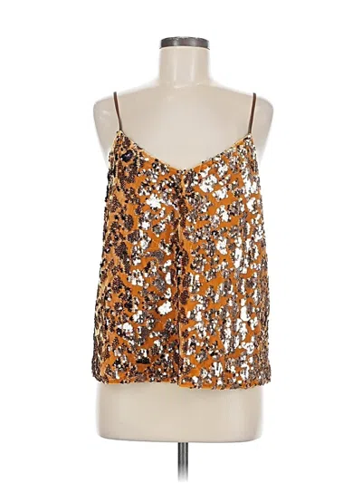 Pre-owned Ro & De Sleeveless Blouse In Gold