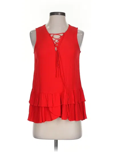 Pre-owned Ro & De Sleeveless Blouse In Red