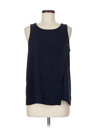 Pre-owned Ro & De Sleeveless Top Blue One Shoulder Neckline Tops