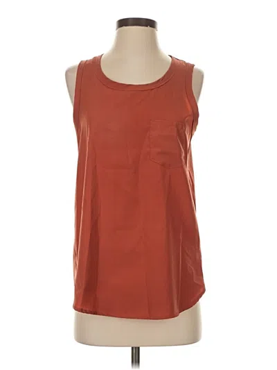 Pre-owned Ro & De Sleeveless Top Orange Scoop Neck Tops