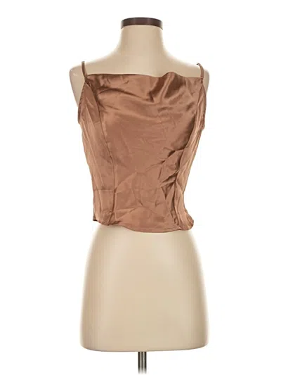 Pre-owned Ro & De Tube Top Brown Strapless Neckline Tops