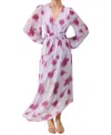 Ro&zo Anya Blurred Floral Smock Waist Dress In Pink