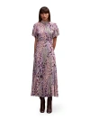 Ro&zo Elodie Pink Animal High Neck Dress In Pink