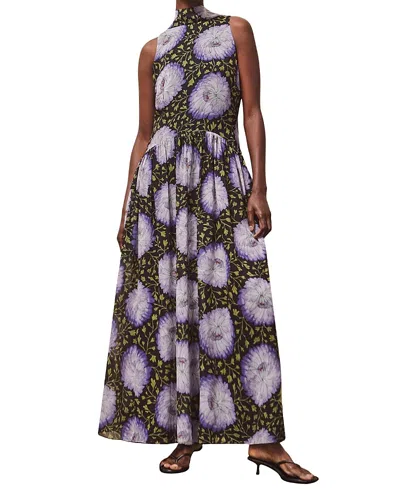 Ro&zo Ro & Zo Iris Lilac Print Chiffon Dress In Multi