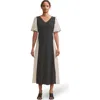 Ro&zo Mono Contrast Spot Midi Dress In Mono