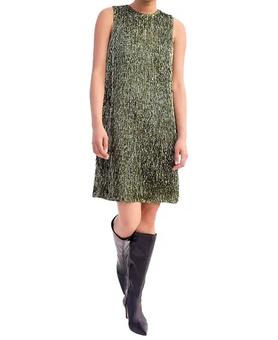 RO&ZO RO & ZO NINA GREEN DROP SEQUIN SHIFT DRESS