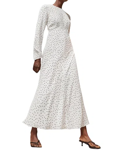 Ro&zo Ro & Zo Polka Dot Tie Back Dress In White