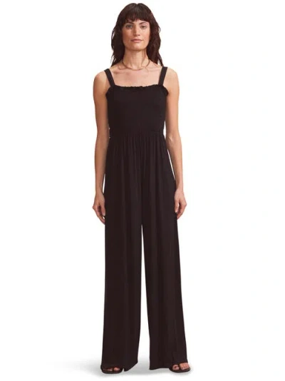 Ro&zo Shirred Bodice Jersey Jumpsuit In Brown
