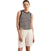 Ro&zo Stripe Knitted Sleeveless Shell Top