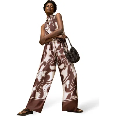 RO&ZO RO&ZO SWIRL BORDER PRINT TROUSER