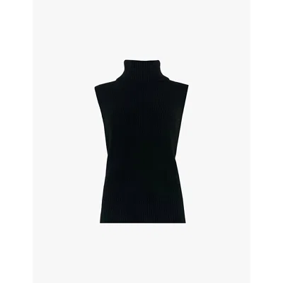 Ro&zo Black Sleeveless High Neck Jumper