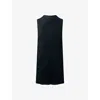 Ro&zo Sleeveless Tie-back Woven Mini Dress In Black