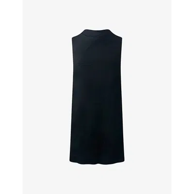Ro&zo Sleeveless Tie-back Woven Mini Dress In Black