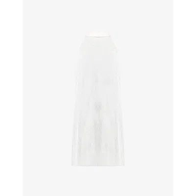 Ro&zo Sequin-embellished A-line Stretch-woven Mini Dress In White