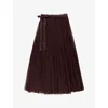 Ro&zo Womens Brown Godet Tulle Maxi Skirt In Brown