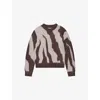 Ro&zo Womens Brown Zebra Brushed-knit Alpaca And Wool-blend Jumper In Multi