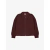 Ro&zo Womens Collared Relaxed-fit Cotton-blend Bomber Jacket Chocolate In Brown
