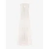 Ro&zo Womens  Panelled V-neck Stretch-denim Maxi Dress