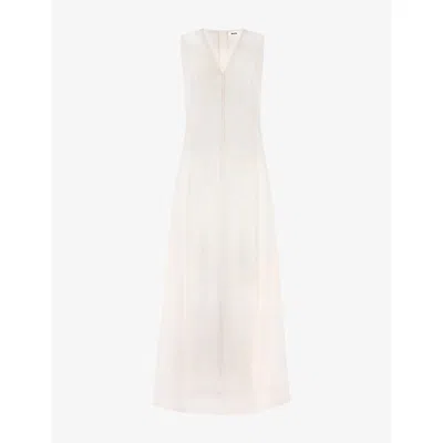Ro&zo Womens  Panelled V-neck Stretch-denim Maxi Dress