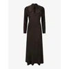 Ro&zo Womens Zara Keyhole-front Sparkle Stretch-jersey Maxi Dress Gold In Gold