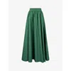 Ro&zo Womens Partially Elasticated High-waist Stretch-woven Maxi Skirt Green In Green
