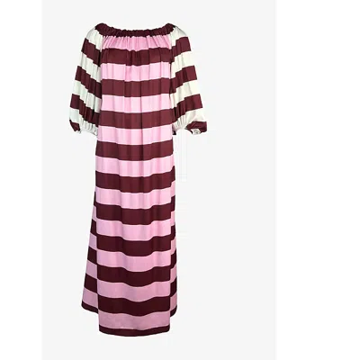 Ro&zo Womens Gigi Off-the-shoulder Stretch-woven Maxi Dress Pink