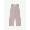 Ro&zo Womens Cappuccino Barrel Tie-waist Cord Trousers In Pink
