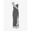 Ro&zo Womens Mono Celeste Polka Dot-pattern Woven Maxi Dress