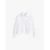Ro&zo Womens  Cropped Long-sleeve Cotton-poplin Shirt In White