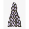 Ro&zo Womens Lilac Iris Scarf-detail Chiffon Maxi Dress In Purple
