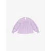 Ro&zo Womens Lilac Lace-insert Long-sleeve Cotton Blouse In Multi